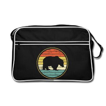 Bear Bears - Retro Bag - black/white - Front