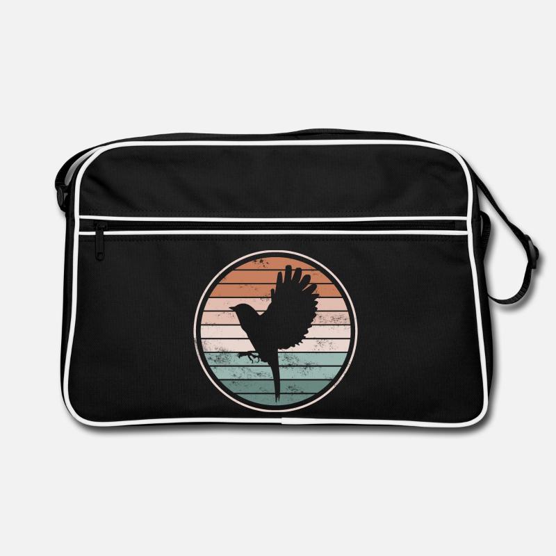 Oiseaux Oiseaux - Sac Retro - noir/blanc