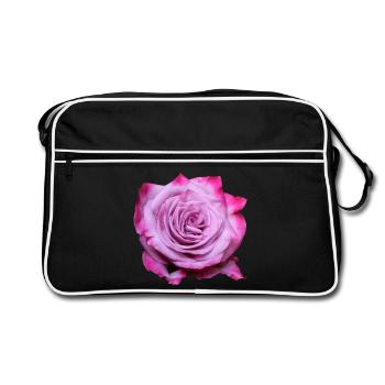 Fleur Rose Rose Fleur Fleurs Rose Rose Fleurs - Sac Retro - noir/blanc - Devant