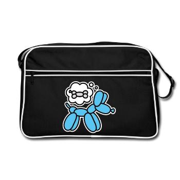 Ballon animal ballon twister ballon dog bone - Sac Retro - noir/blanc - Devant