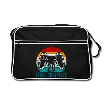 Niveau contrôleur rétro terminé - Sac Retro - noir/blanc - Devant