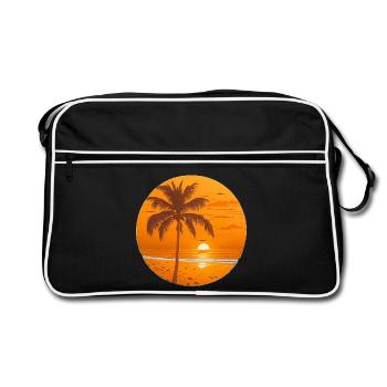 Coucher de soleil - Sac Retro - noir/blanc - Devant