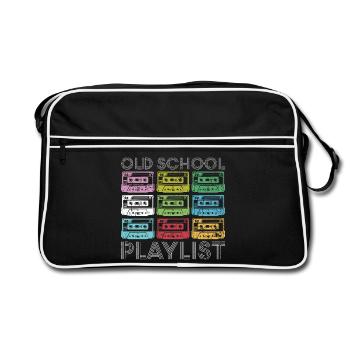 Rainbow Cassette Grid Print - Retro Bag - black/white - Front