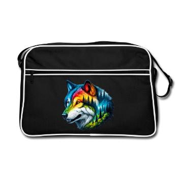 Loup - Sac Retro - noir/blanc - Devant
