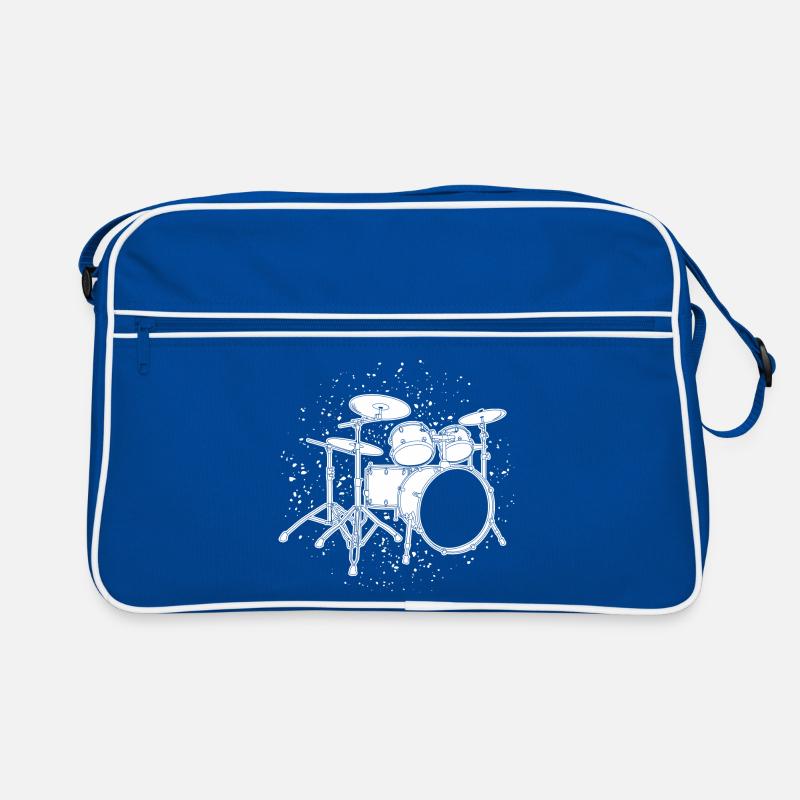 Drum Kit Drawing Retro Bag