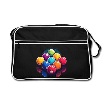 Billiard Balls Graphic - Retro Bag - black/white - Front