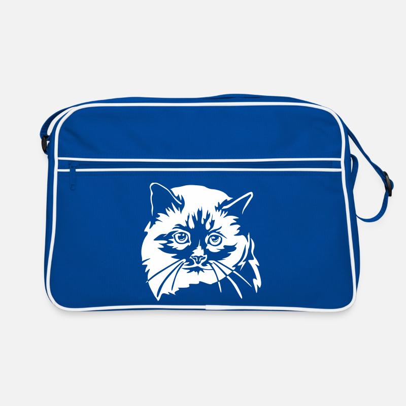 Birma Katze "Black Edition" Retro Tasche