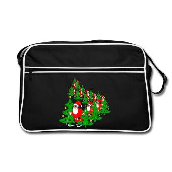 Christmas in the fir forest - Retro Bag - black/white - Front