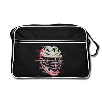 Lacrosse Helmet Graphic - Retro Bag - black/white - Front