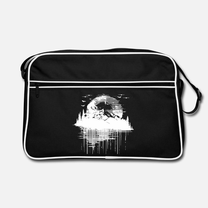 Mountainbiking Zeichnung Retro Tasche
