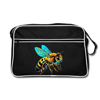 Abeille - Sac Retro - noir/blanc - Devant