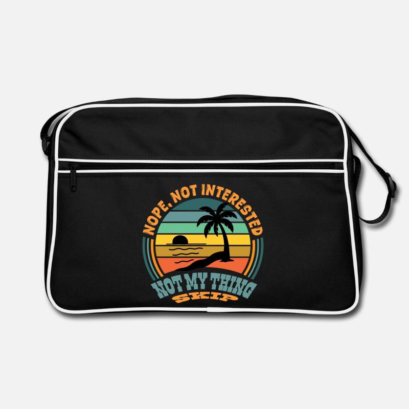 Funny T-Shirt – Not My Problem, Skip, Boring Retro Bag