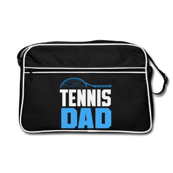 Tennis Dad Player For Sports Lovers - Retro Bag - black/white - Front