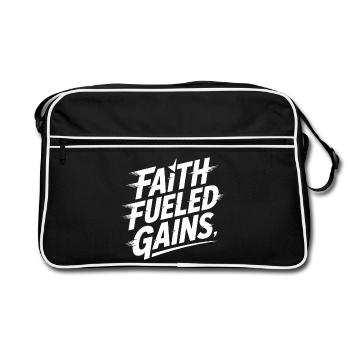 La foi chrétienne nourrit les gains de motivation - Sac Retro - noir/blanc - Devant