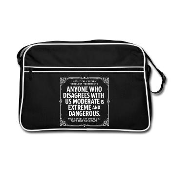 Politisches Spannungsfeld - Retro Tasche - Schwarz/Weiß - Vorne