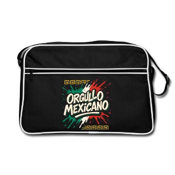Orgullo Mexicano Mexique Drapeau Mexicain - Sac Retro - noir/blanc - Devant