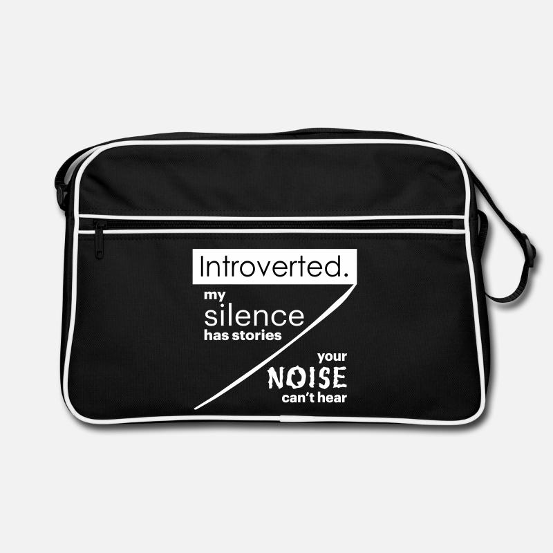 Citations d’introverti - Sac Retro - noir/blanc