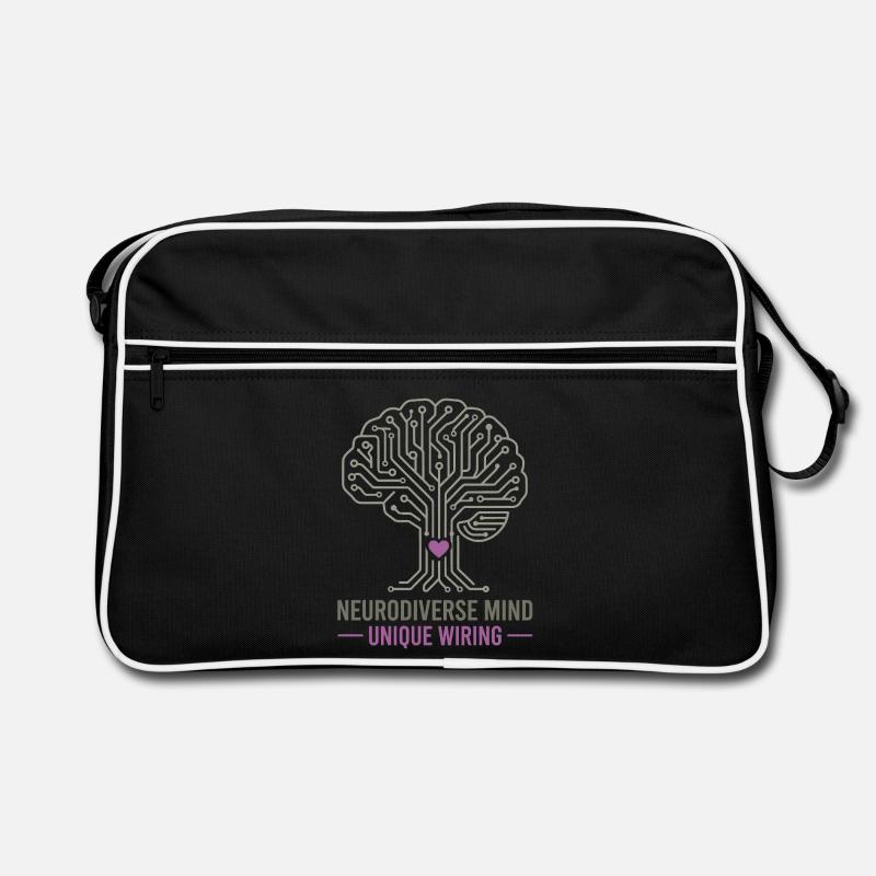 NEURODIVERSER GEIST Einzigartiges Verdrahtungsbewusstsein Retro Tasche