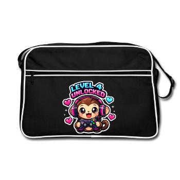 Niveau 4 débloqué - Sac Retro - noir/blanc - Devant