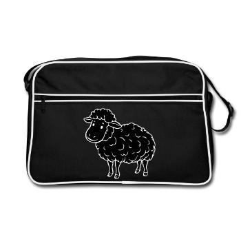 black sheep - Retro Bag - black/white - Front