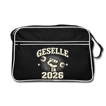 Journeyman 2026 Journeyman's exam passed Gift - Retro Bag - black/white - Front