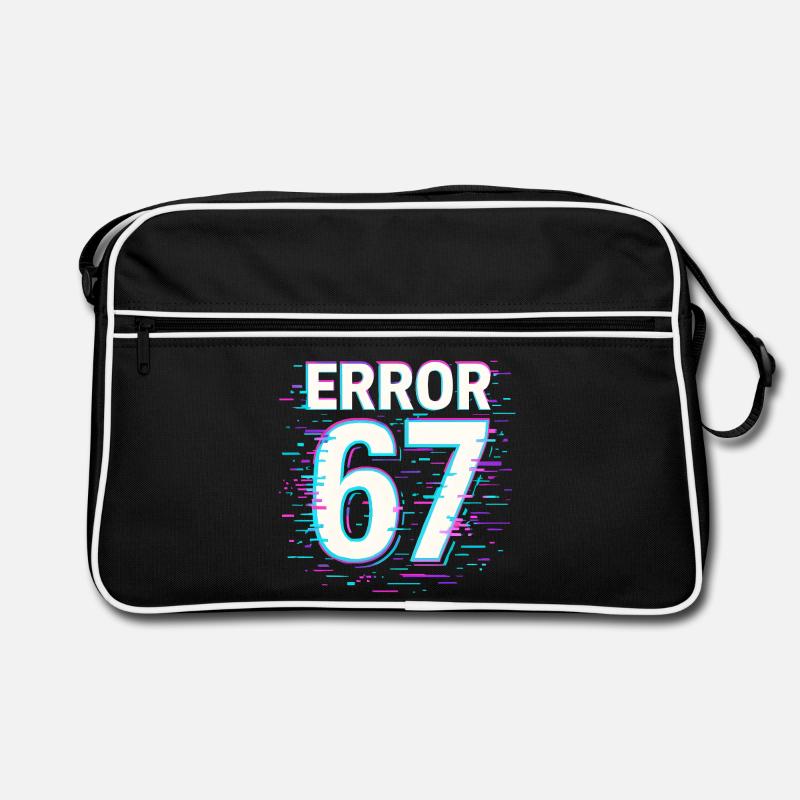 Idée de cadeau Error 67 Six Seven Glitch Cyber Meme Sac Retro
