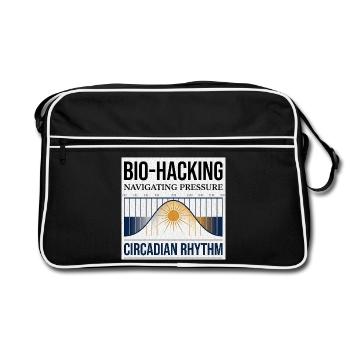 Bio Hacking - Retro Bag - black/white - Front