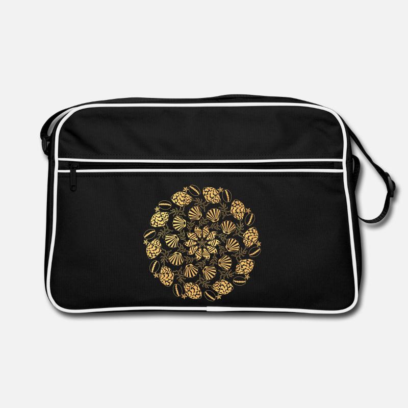 Shell Mandala - gold Retro Bag