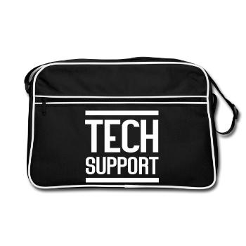 Tech Support Bold Logo Tee - Retro Bag - black/white - Front