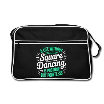 Cadeau de la danse carrée pour la danse carrée - Sac Retro - noir/blanc - Devant