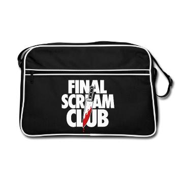 Final Scream Club Horror Design - Retro Bag - black/white - Front