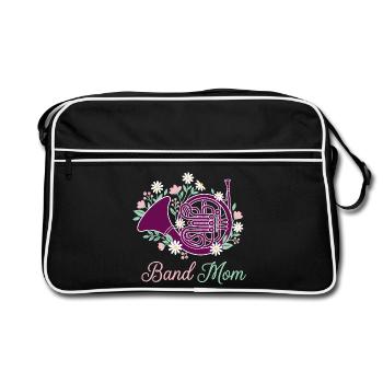 Band Mom Floral Horn - Retro Bag - black/white - Front