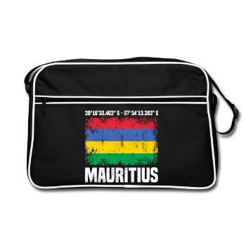 Coordonnées de Maurice - Sac Retro - noir/blanc - Devant