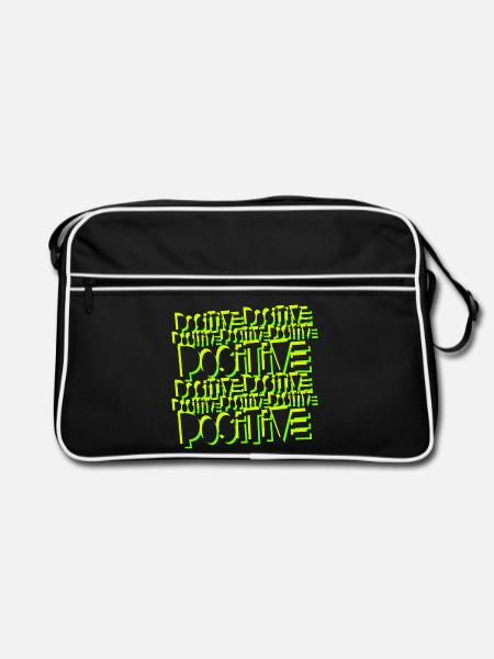 Positiv - Retro Tasche - Schwarz/Weiß