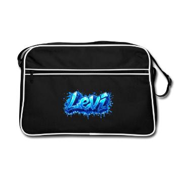 LEVI GRAFFITI NAME FOR PERFECT GIFT PRINTABLE  - Sac Retro - noir/blanc - Devant