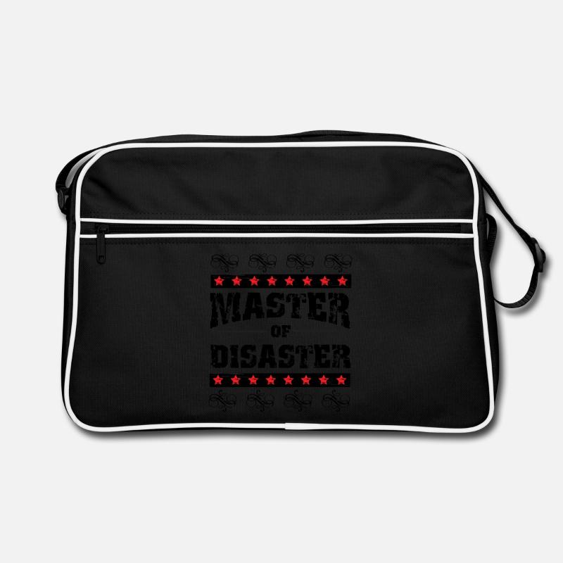 Master of Disaster, schwarz. - Retro Tasche - Schwarz/Weiß