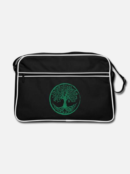 The tree of life - Retro Bag - black/white - Front