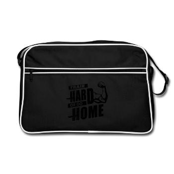 Musculation - renforcement musculaire - pompage - Sac Retro - noir/blanc - Devant