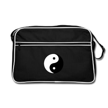 yin yang - Retro Bag - black/white - Front