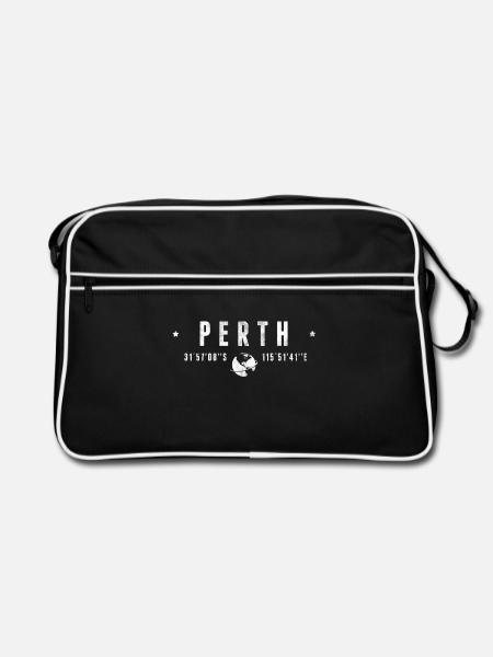 Perth - Retro Tasche - Schwarz/Weiß - Vorne