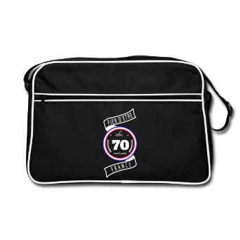 Fier D'être Du 70 Haute-Saône France - Sac Retro - noir/blanc - Devant