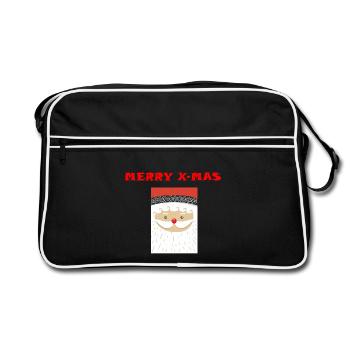 merry x mas with Nicholas - Retro Bag - black/white - Front