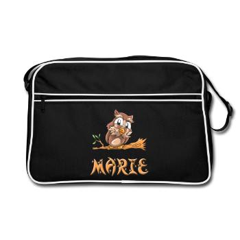 Owl Marie - Retro Bag - black/white - Front