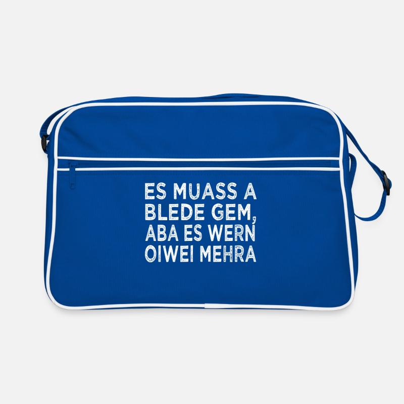 ES MUASS A BLEDE GEM... Retro Tasche