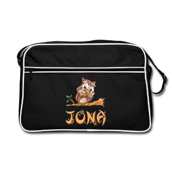 Hibou Jona - Sac Retro - noir/blanc - Devant