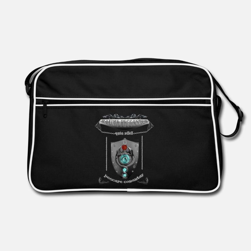 maxime peccantes - Retro Tasche - Schwarz/Weiß