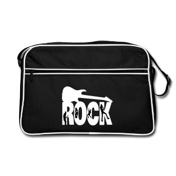 Rock / Rock and Roll / Cadeau / Musique rock - Sac Retro - noir/blanc - Devant