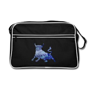 Stock Exchange Stier Shares - Retro Bag - black/white - Front