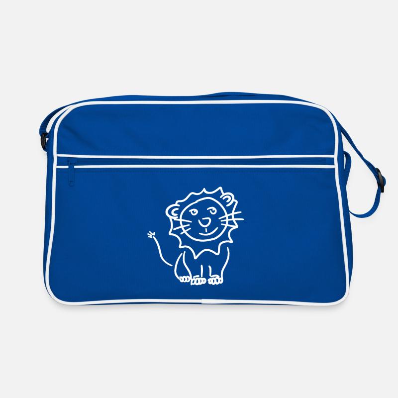 Sonnenlöwe Doodle Stil Retro Tasche
