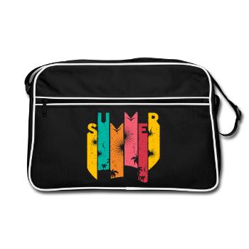 Summer Sun Party Beer Vacation Mallorca Ibiza Bulg - Retro Bag - black/white - Front